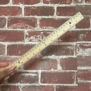Wooden Ruler with Metric and Imperial Measurements
